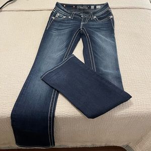 Miss Me mid-rose boot cut jeans. Worn once, perfect condition.
